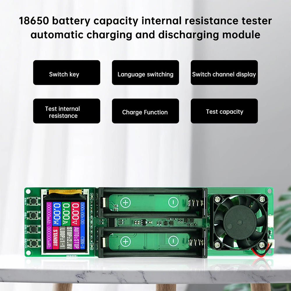 2CH 18650 Battery Capacity & Internal Resistance Tester