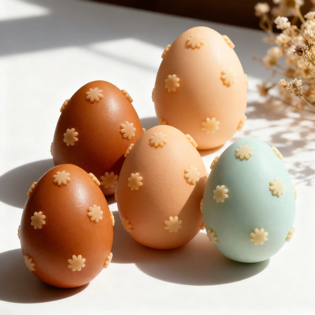 3D Daisy Easter Egg Silicone Mold | DIY Candle & Plaster
