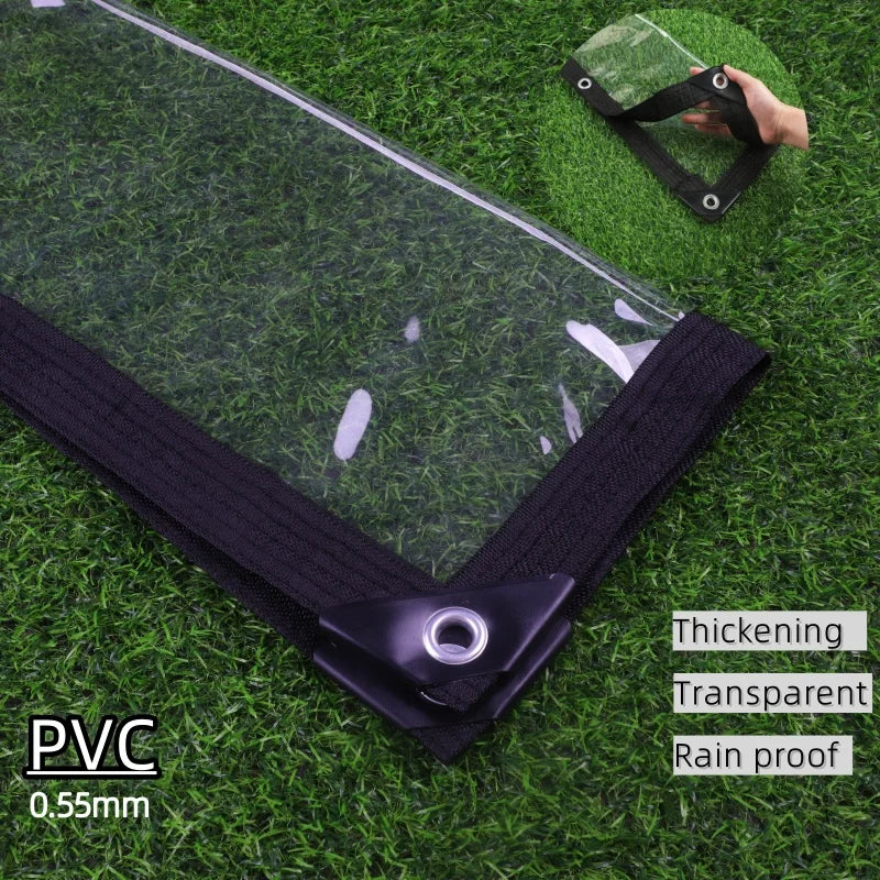 PVC Transparent Tarpaulin 0.55mm – Waterproof Outdoor Cover