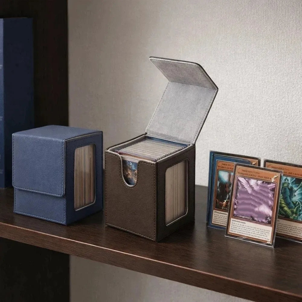 PU Leather Trading Card Storage Box – Magnetic Closure Deck Box