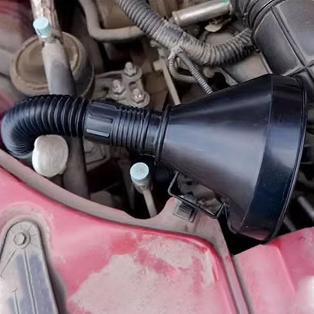 Oil Funnel with Filter, Strainer & Extension Hose | Car & Truck