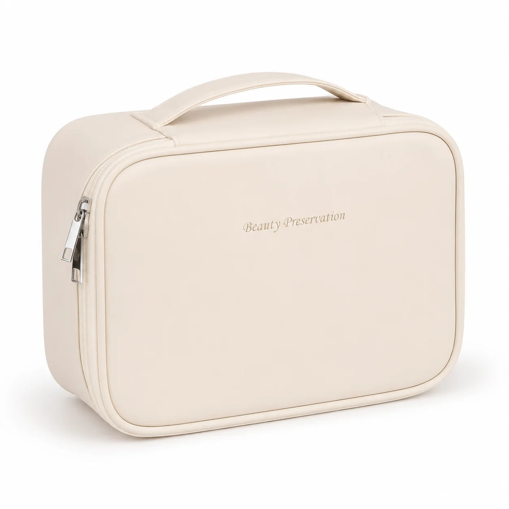 Large Capacity Travel Makeup Bag with Detachable Brush Panel