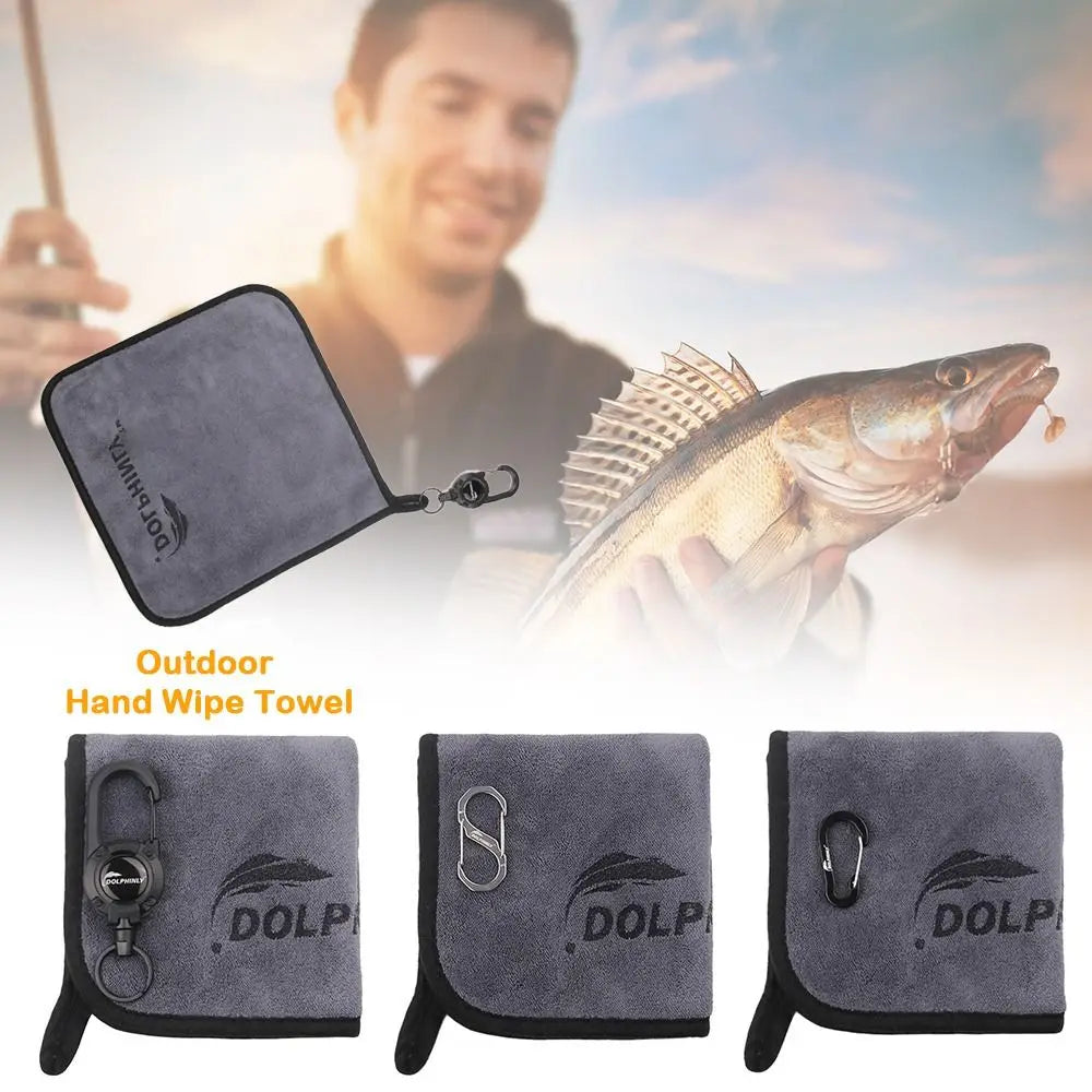 Absorbent Fishing Towel – Non-Stick Microfibre with Clip