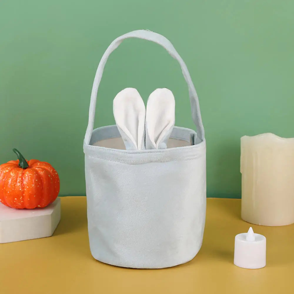 Easter Egg Basket Bunny Non-Woven Candy Bucket Gift Bag Kids