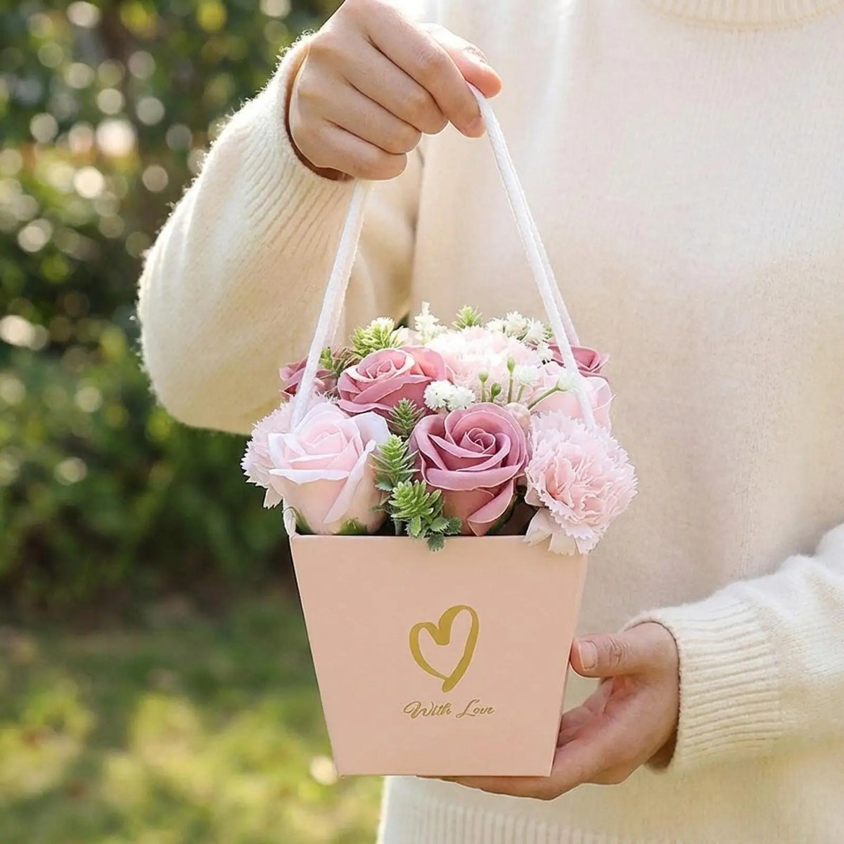 Scented Soap Carnation Flower Gift Box | Home Decor Bouquet