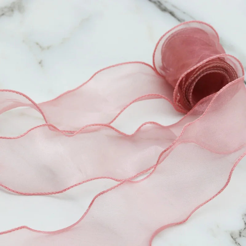 60mm Wave Organza Ribbon for Hair Bows & Gift Wrapping