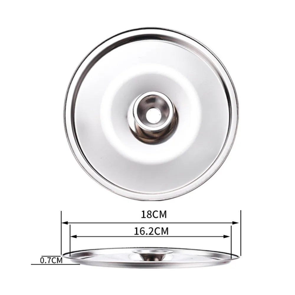 Stainless Steel Round Pot Lid – Universal 10–24cm Cover