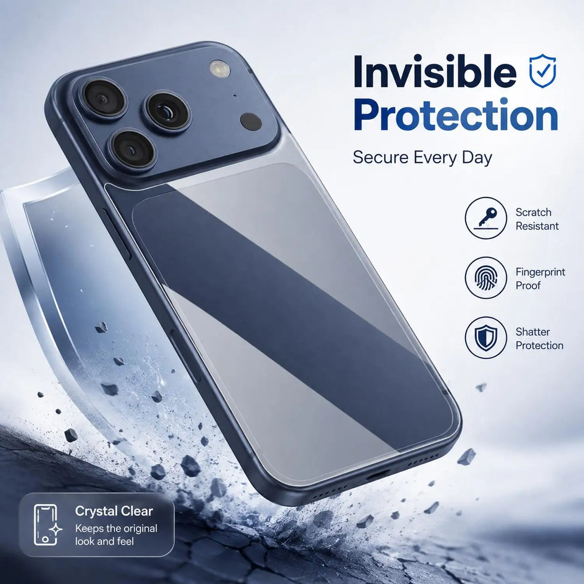 iPhone 18 Pro Max/Ultra Tempered Glass Back Protector | BAPPSUS