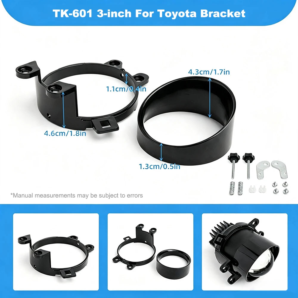 2PCS 3-Inch Fog Light Projector Lens Bracket Mount for Nissan