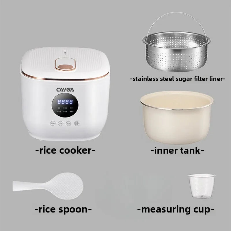 SMVP 3L Ceramic Non-Stick Rice Cooker with Timer & LCD