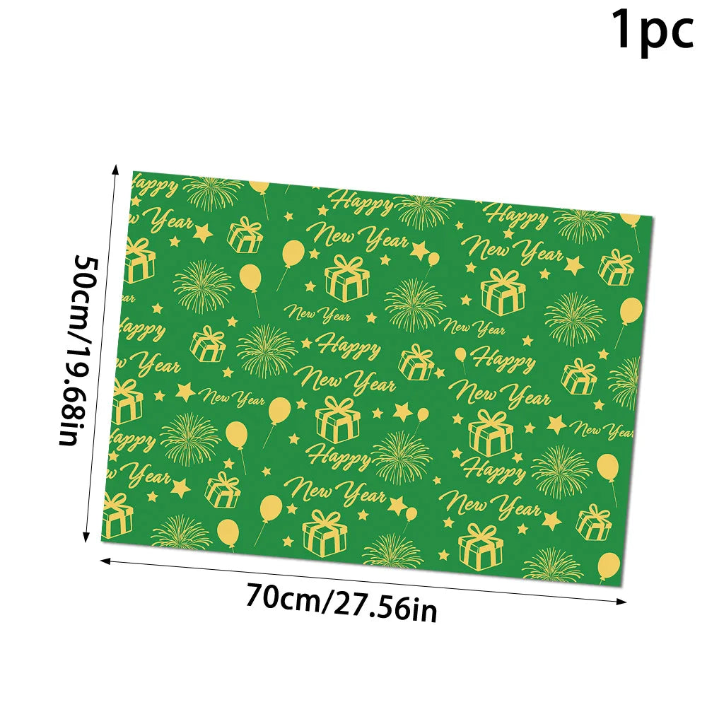 Christmas Kraft Gift Wrapping Paper – Black & Gold 50x70cm