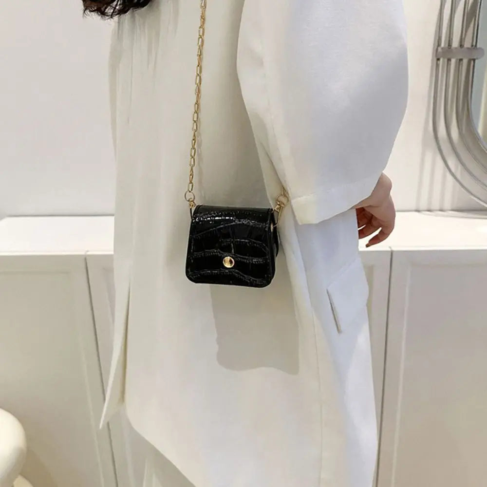 Cute Mini Crossbody Bag – Chain PU Shoulder Bag for Women