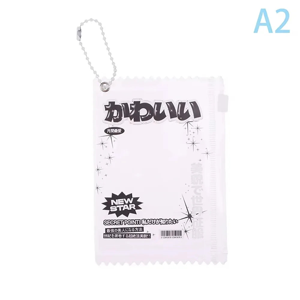 Transparent PVC Badge Card Sleeve Candy Bag Holder – 3 Inch