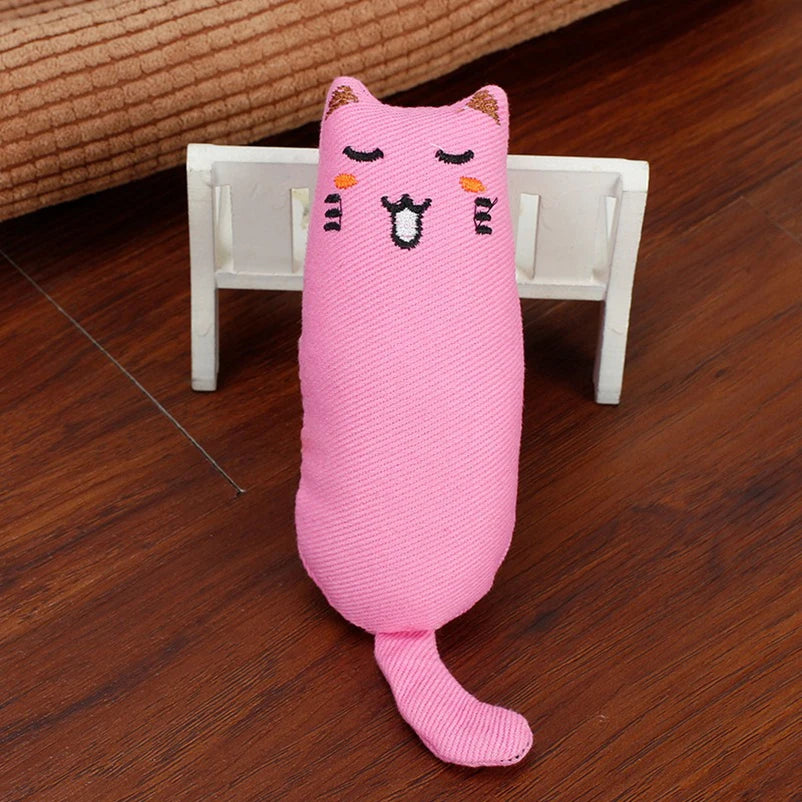 Soft Plush Catnip Thumb Pillow Toy – Interactive Cat Teether