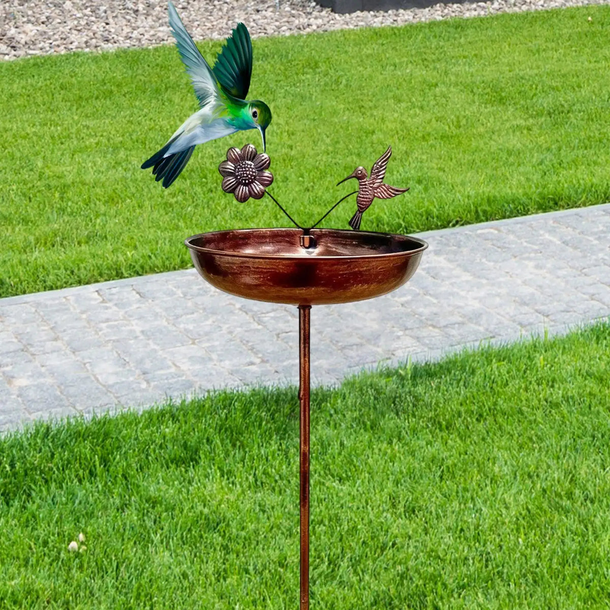 Wrought Iron Bird Bath Bowl – Large Outdoor Garden Water Basin