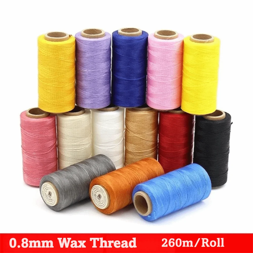 Waxed Cotton Cord Thread 0.8mm 260M | Leather & DIY Crafts