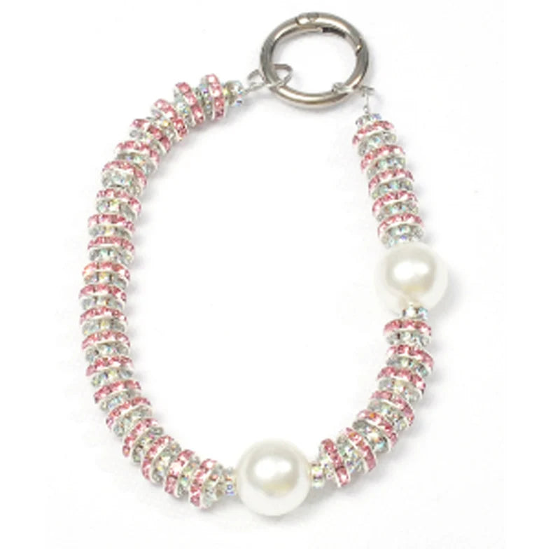 Pearl Rhinestone Bracelet Phone Wrist Strap Lanyard Charm