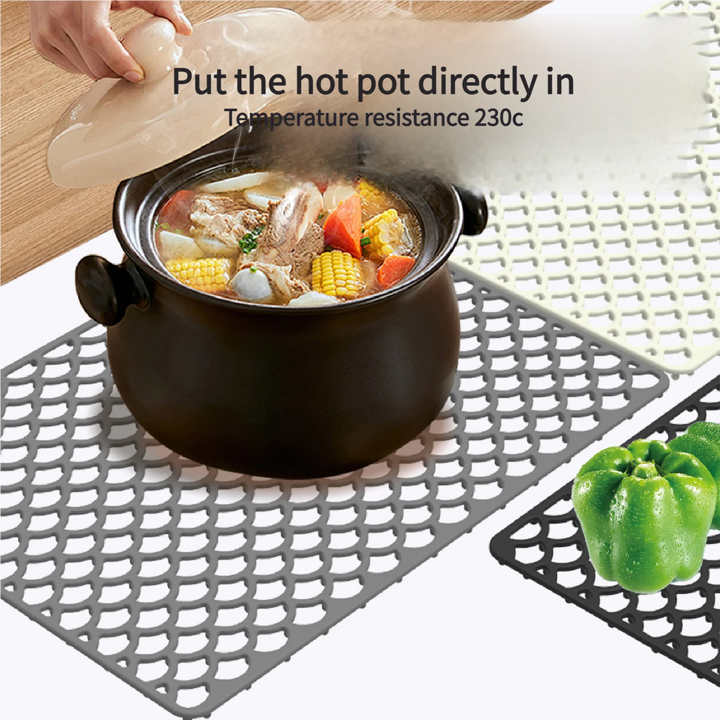 Silicone Sink Mat – Non-Slip Scratch-Protection Drain Pad