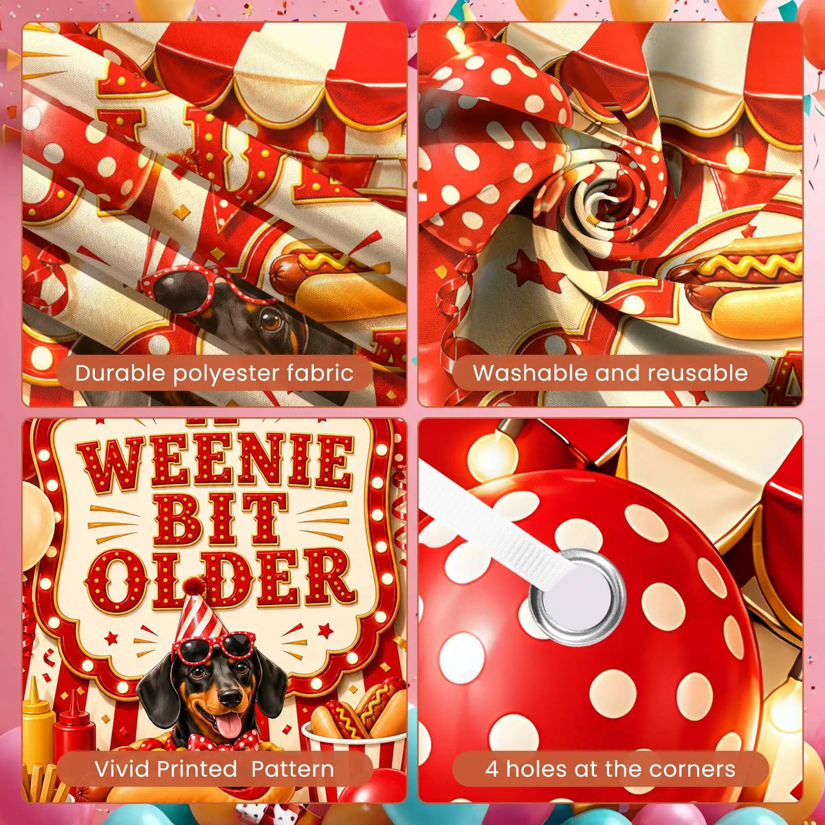 Pickle Birthday Banner Floral Accent – Party Photo Prop
