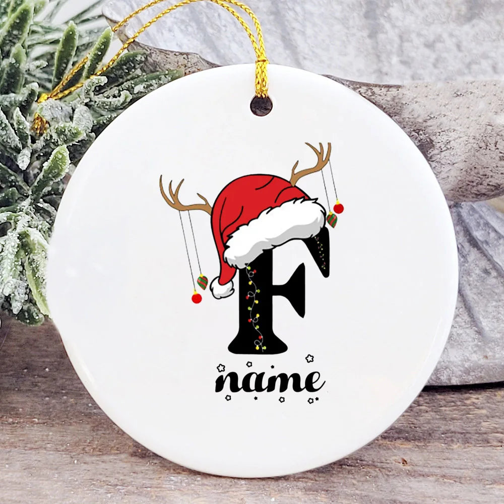 Personalized Baby's First Christmas Ceramic Bauble Ornament