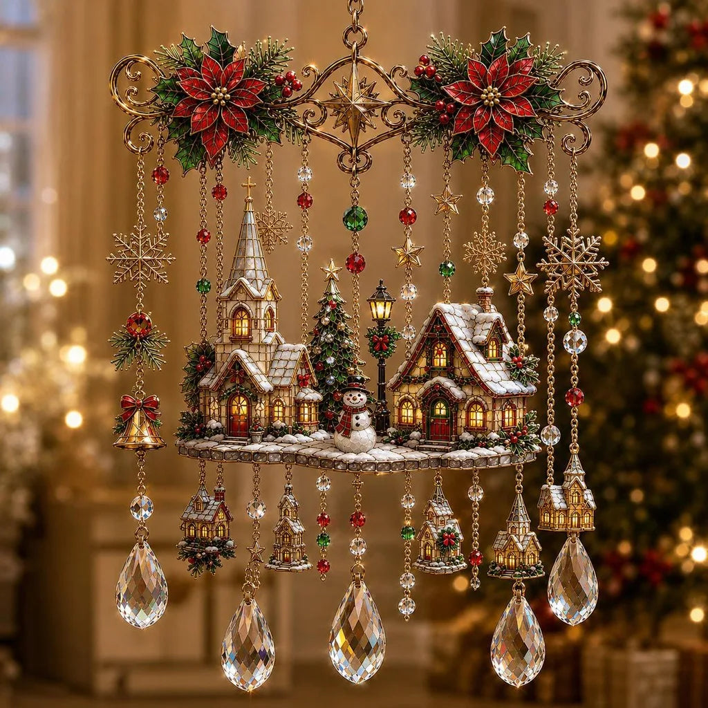 Crystal Pendant Wind Chime – Christmas Hanging Ornament