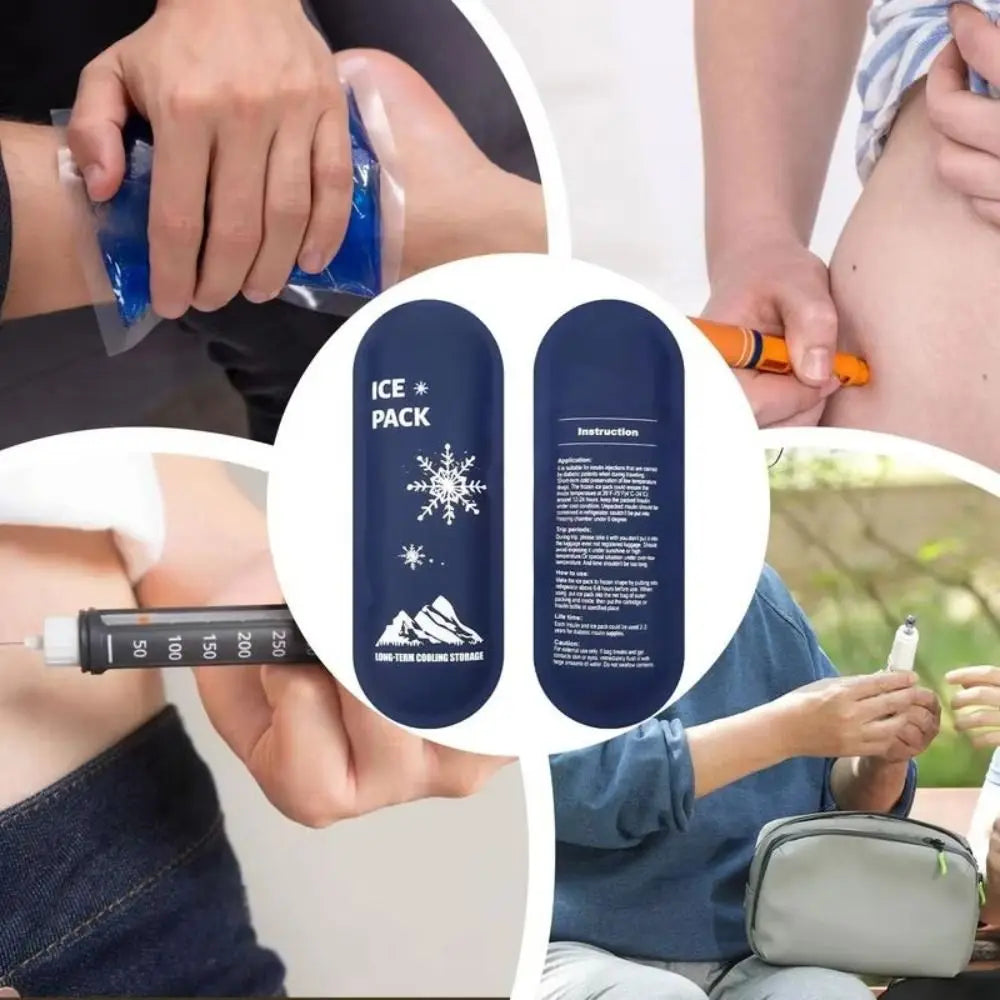 Reusable Insulated Cooling Ice Pack Bag – Portable Travel Size