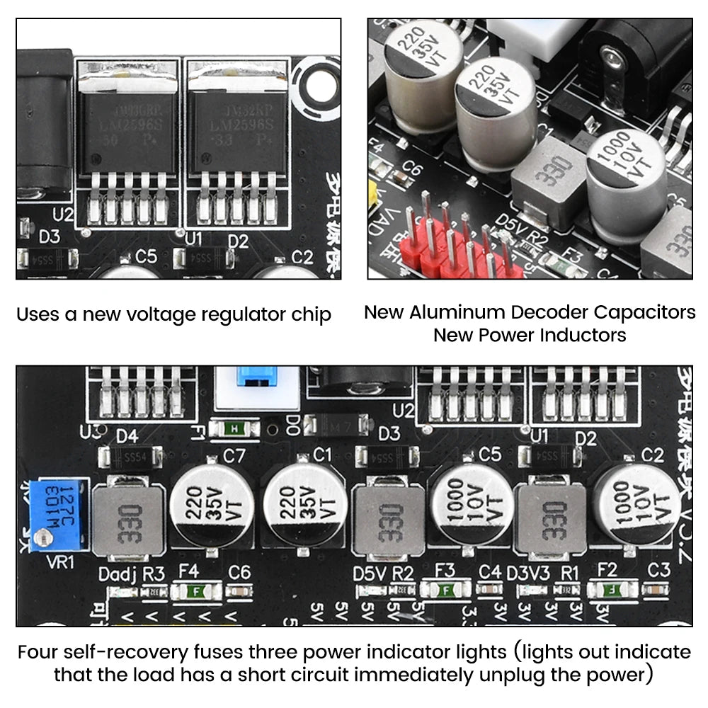 LM2596 Step-Down Power Supply Module 7-25V to 3.3V/5V