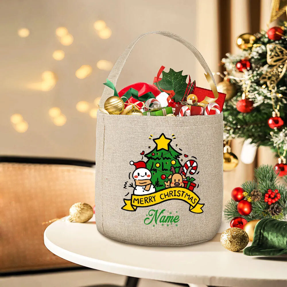 Personalised Christmas Santa Sack | Custom Name Kids Gift Bag