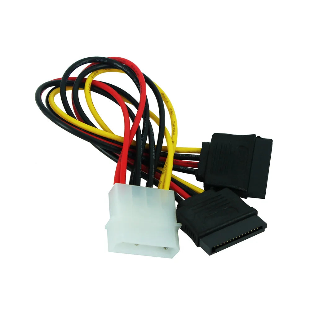4-Pin Molex to Dual SATA Y Splitter Power Cable for PC Drives