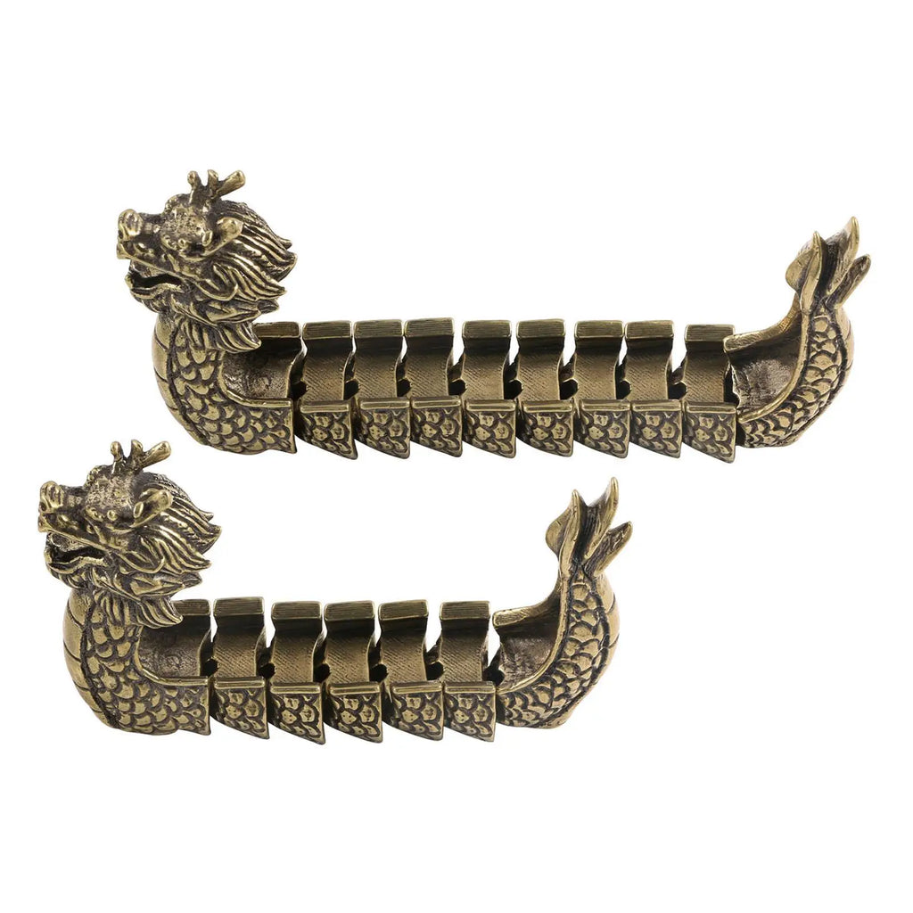 Brass Dragon Boat Figurine – Desk & Tea Table Ornament