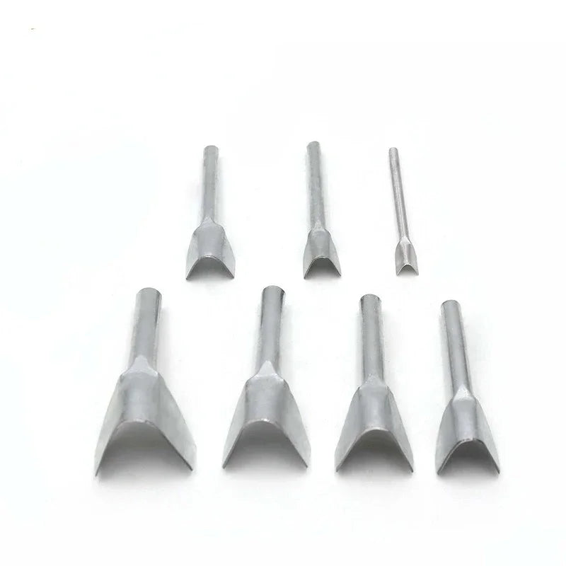 V-Shaped Leather Punch Cutter Tool – 7 Sizes | DIY Leathercraft
