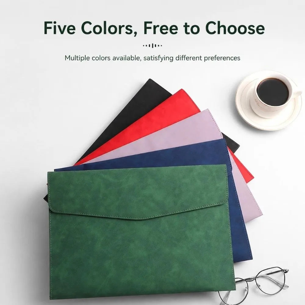 6-Pack PU Leather A4/A5 Document Folder – Snap Closure