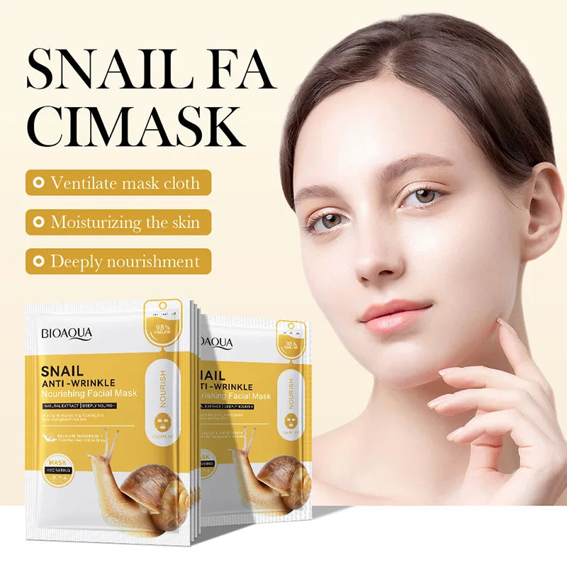 LAIKOU Snail Facial Sheet Masks – Moisturizing 12 Pack