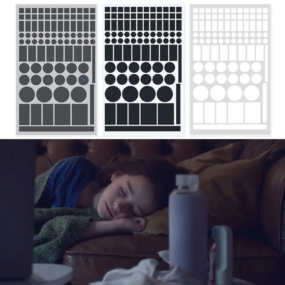 Black LED Light Dimming Stickers | Glare Reduction Sheets