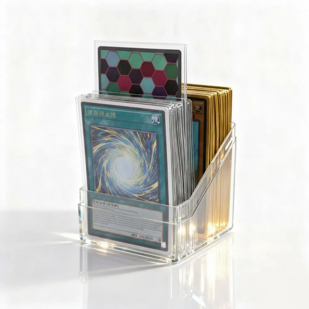 Acrylic TCG Card Storage Box – Transparent Stackable 100+ Cards