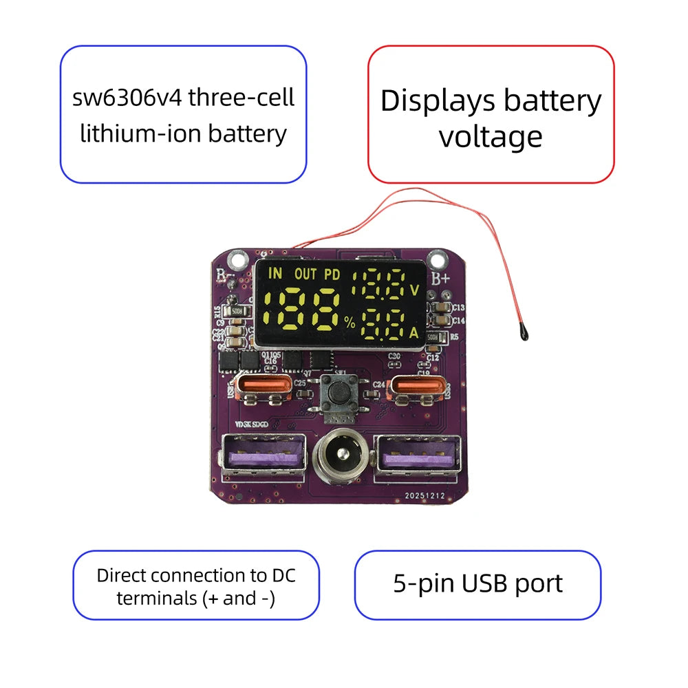 4S PD 100W Bidirectional Fast-Charging Module 20V 5A