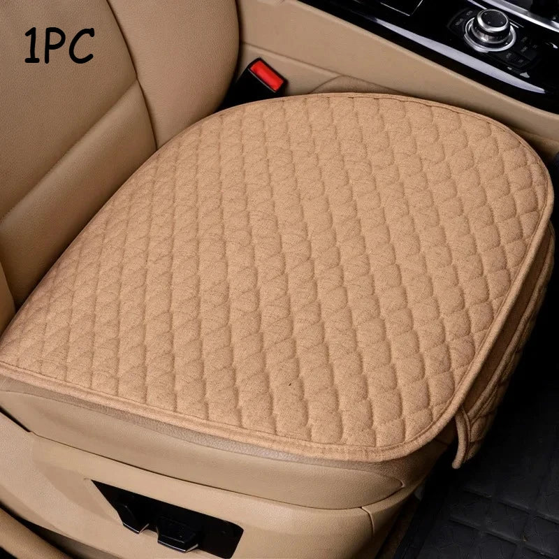 Linen Non-Slip Car Seat Cushion – Universal Fit All-Season