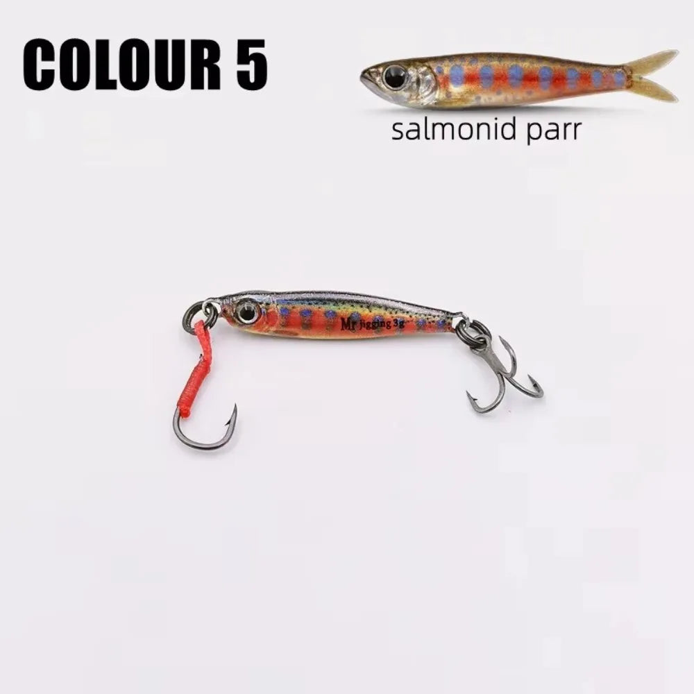 Micro Jig Fishing Lures 1.5g/3g/5g – 3D Bionic Spoon Bait