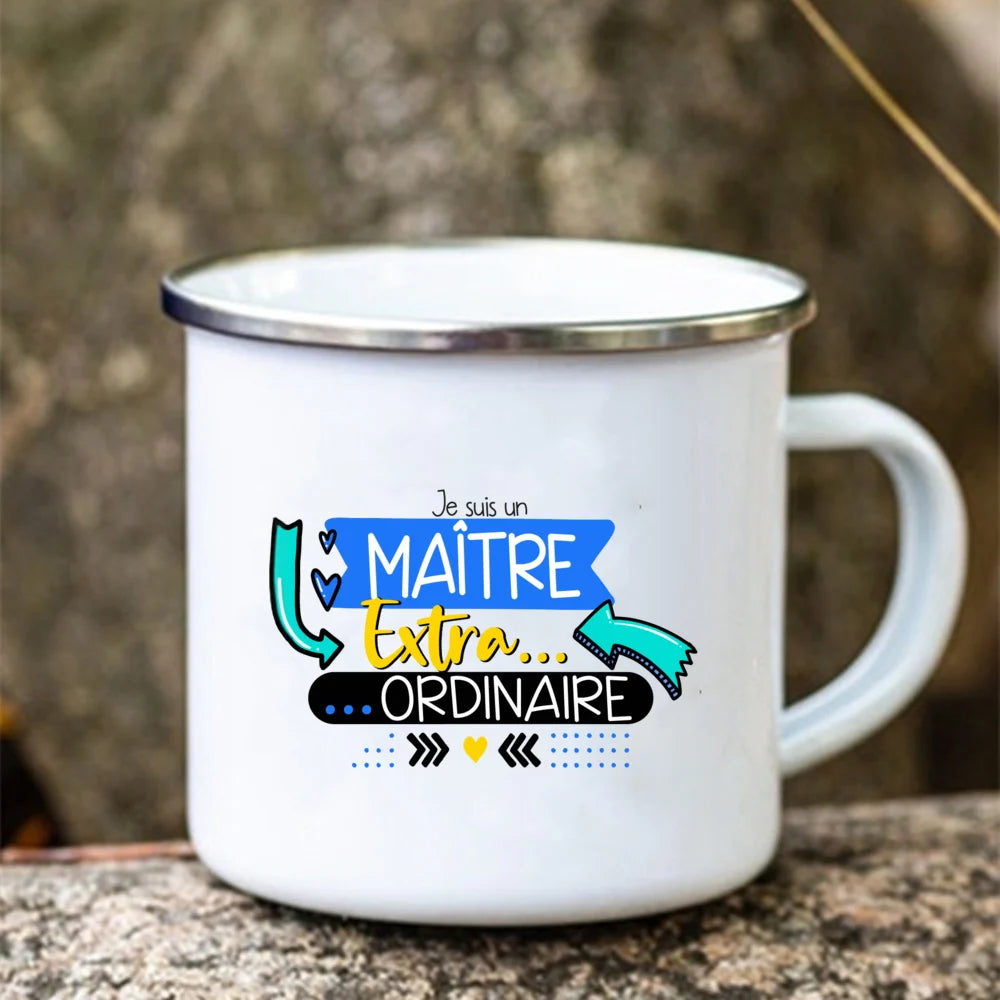 Thank You Super Teacher Enamel Mug | Unique Teacher Gift