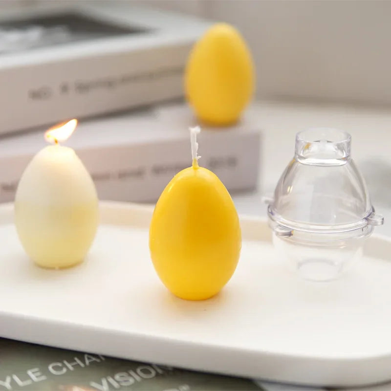 2-Piece Egg Candle Mold Set – Acrylic Plastic Candle Making Kit