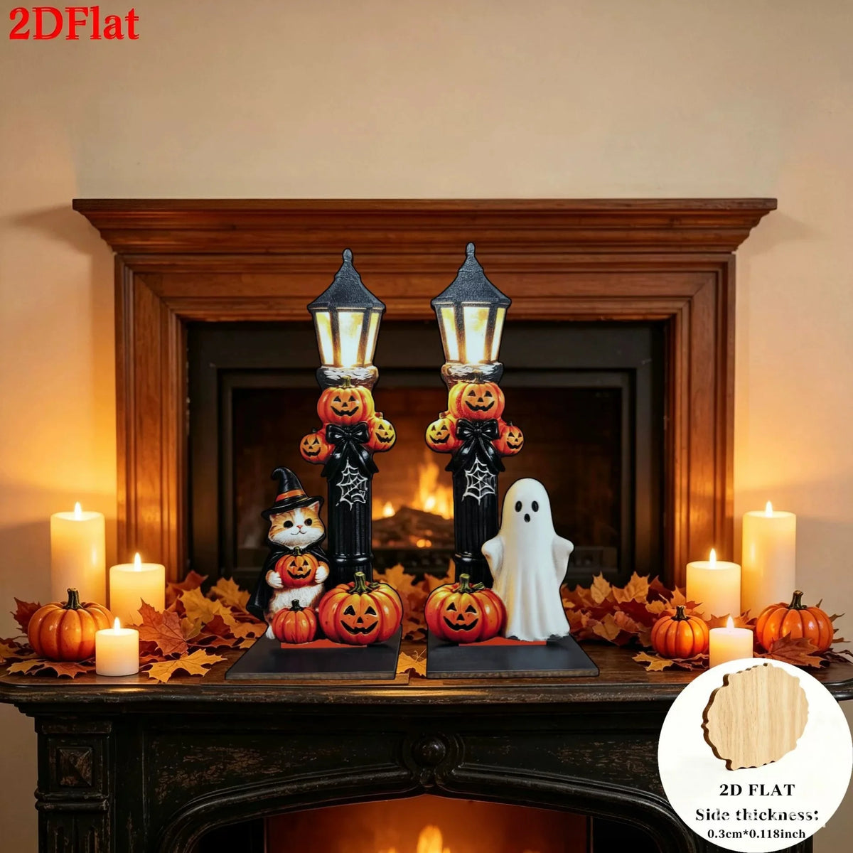 Wooden Christmas Ornaments – Santa & Snowman 2-Piece Set