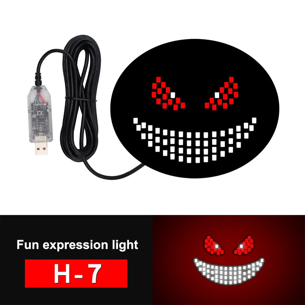 Car LED Pentagram Neon Ambient Light – 5V USB Interior Glow
