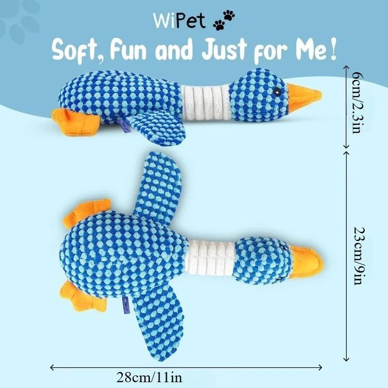 Blue Goose Squeaky Plush Dog & Cat Toy – Tough Chew Toy