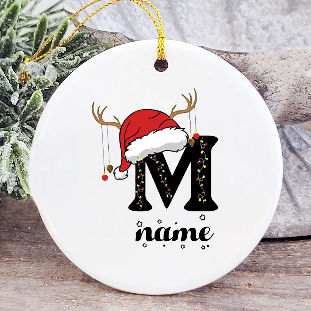 Personalized Baby's First Christmas Ceramic Bauble Ornament