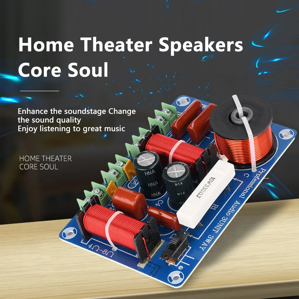 250W 3-Way Speaker Crossover Network | Audiophile Hi/Mid/Low
