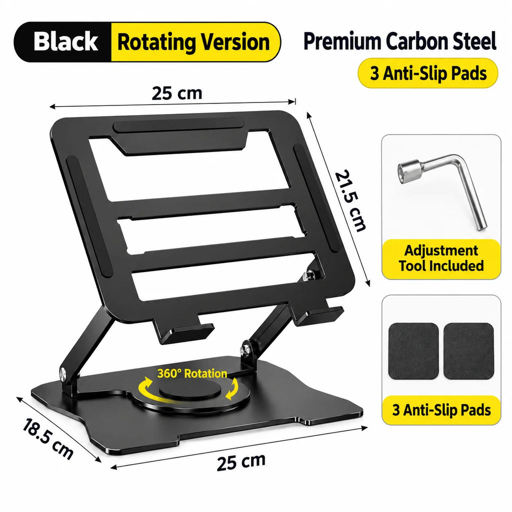 Foldable Laptop Stand 360° Rotating Adjustable Height | NIFTY