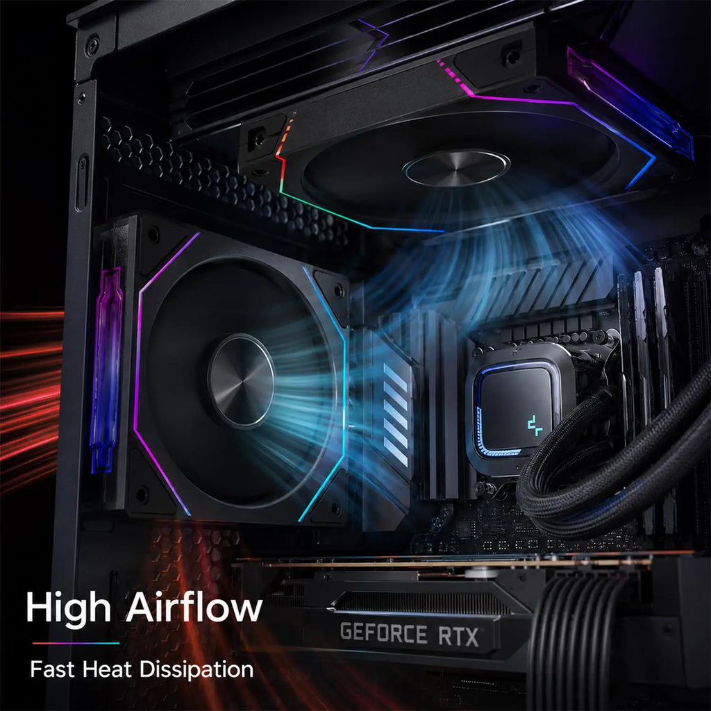 BAPPSUS 12cm ARGB Silent PC Case Fan – Infinity Mirror Cooler