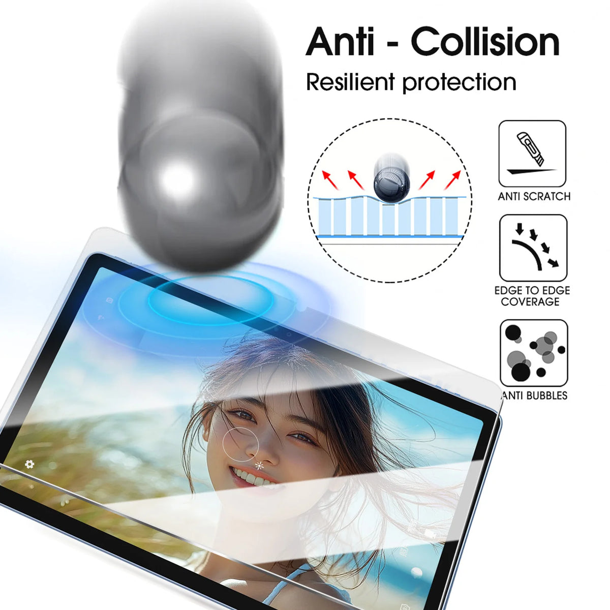 Tempered Glass Screen Protector for Alldocube iPlay 70E | HD Clear