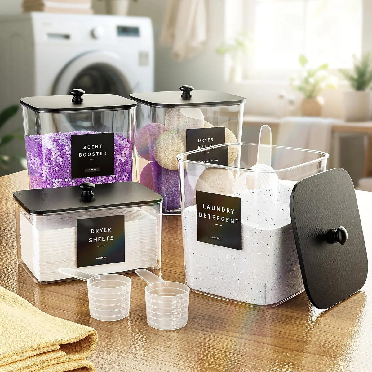 NIFTY 3-Pack Clear Laundry Storage Containers | Pods & Powder