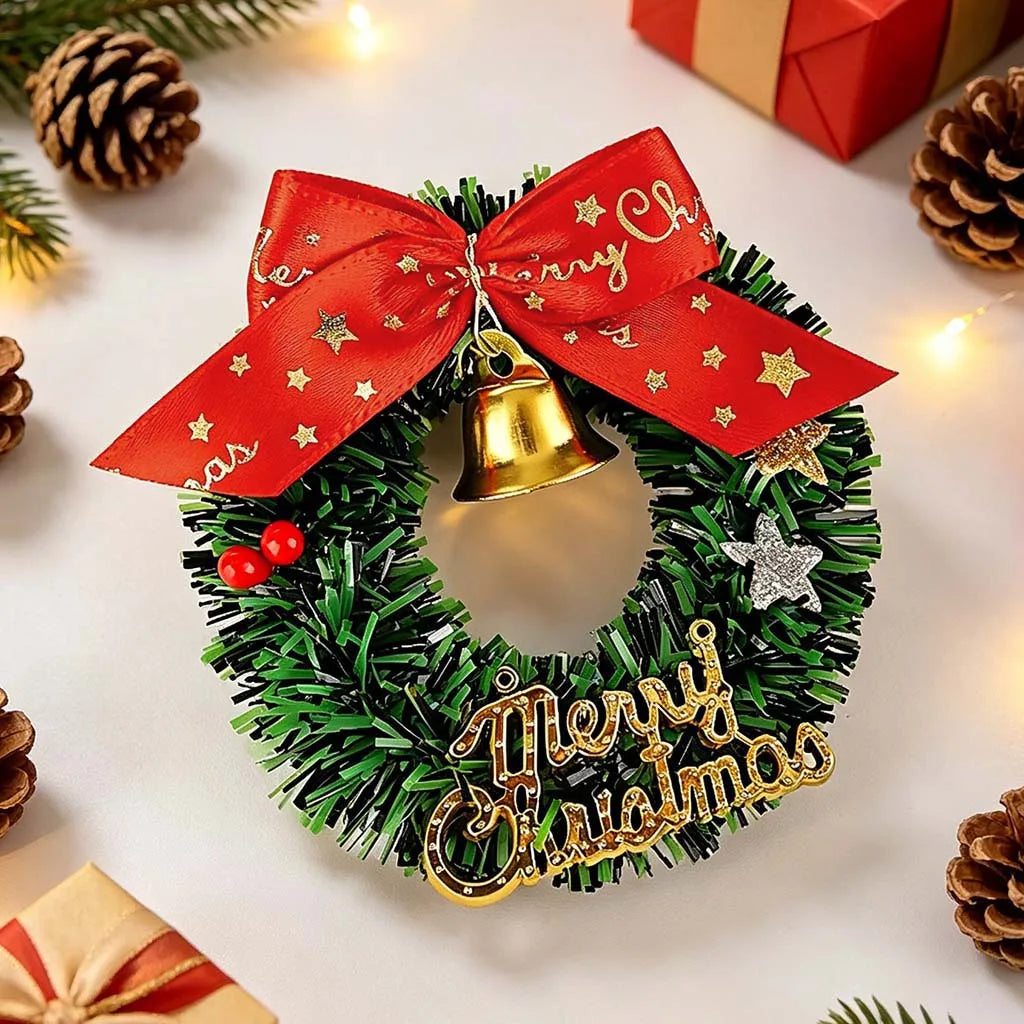 Mini Christmas Grass Wreaths 6cm, 10-Pack – DIY Ornaments